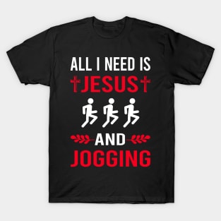 I Need Jesus And Jogging Jog Jogger T-Shirt